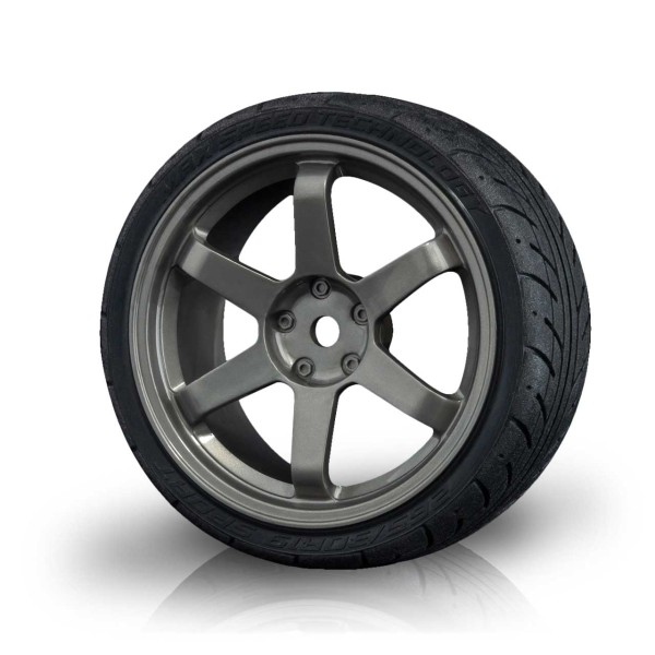Felge TE grau mit AD Onroad Reifen (4 Stück)