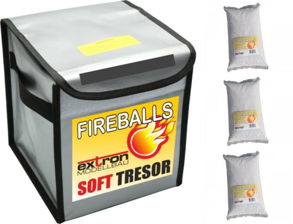 Lipo Tresor 200x200x200 mit 3l Löschgranulat