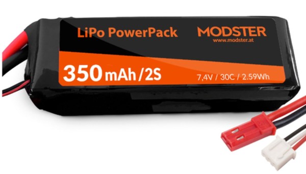 LiPo Akku 2S 7,4V 350 mAh 30C Easy Trainer 800