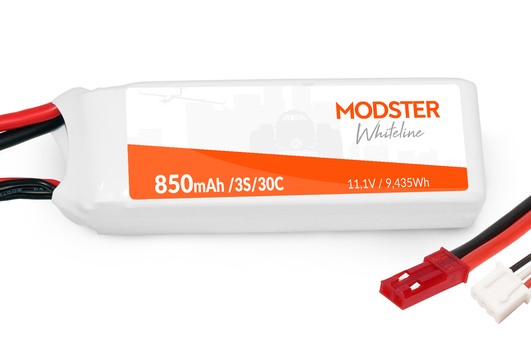 LiPo Battery 3S 11,1V 850 mAh 30C (JST) WhiteLine