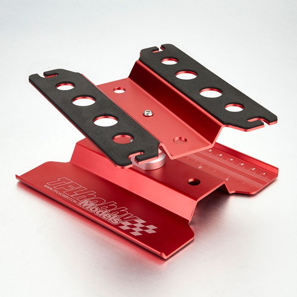 Auto Montagestand 1/10 drehbar rot eloxiert