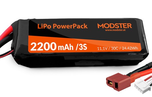 LiPo Battery 3S 11,1V 2200 mAh 30C (T-Plug) PowerPack