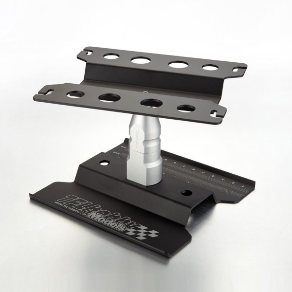 Auto Montagestand hoch 1/10 drehbar schwarz eloxiert
