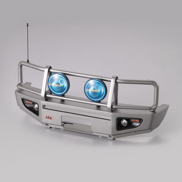 Rammschutz mit LED Scheinwerfer Alu silber für 1/10 Truck