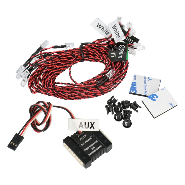 GTPower light set for aeroplane and helicopter with 8 operating modes