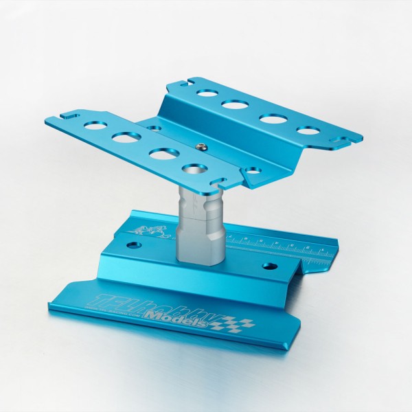 Auto Montagestand hoch 1/10 drehbar blau eloxiert