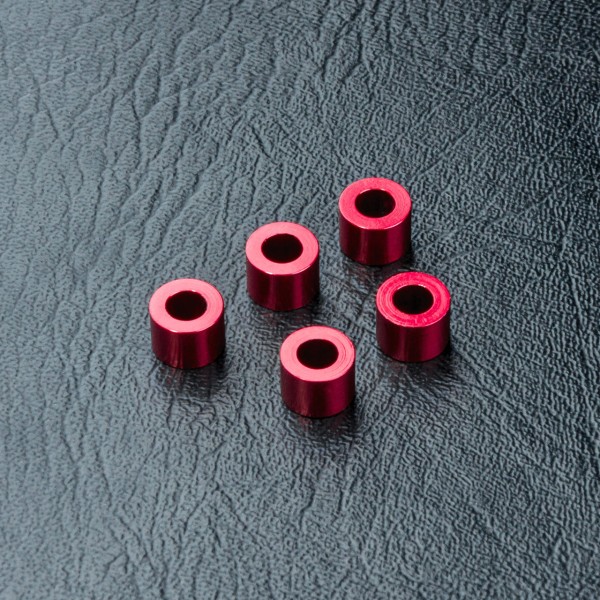 Distanzbuchse Alu 3x5.5x4.0mm rot