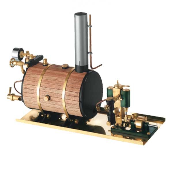 Dampfmaschine Victor liegender Kessel
