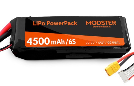 LiPo Battery 6S 22,2V 4500 mAh 45C (XT90) PowerPack