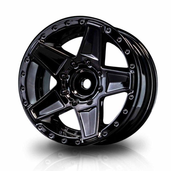 Crawler Felge 648 1.9" (+5 Offset) silber schwarz (4 Stück)
