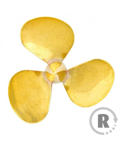 Brass Propeller D Type 3BL 23.5mm M2