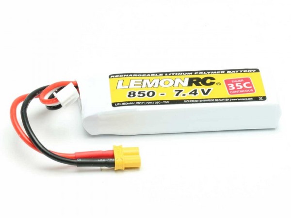 LiPo Akku LemonRC 850 - 7.4V (35C)