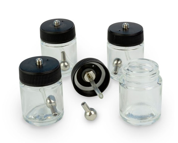 Replacement Glass Jars SP50 Airbrush (pack of 4)