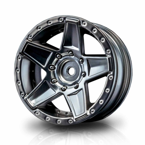 Crawler Felge 648 1.9" (+5 Offset) matt silber (4 Stück)